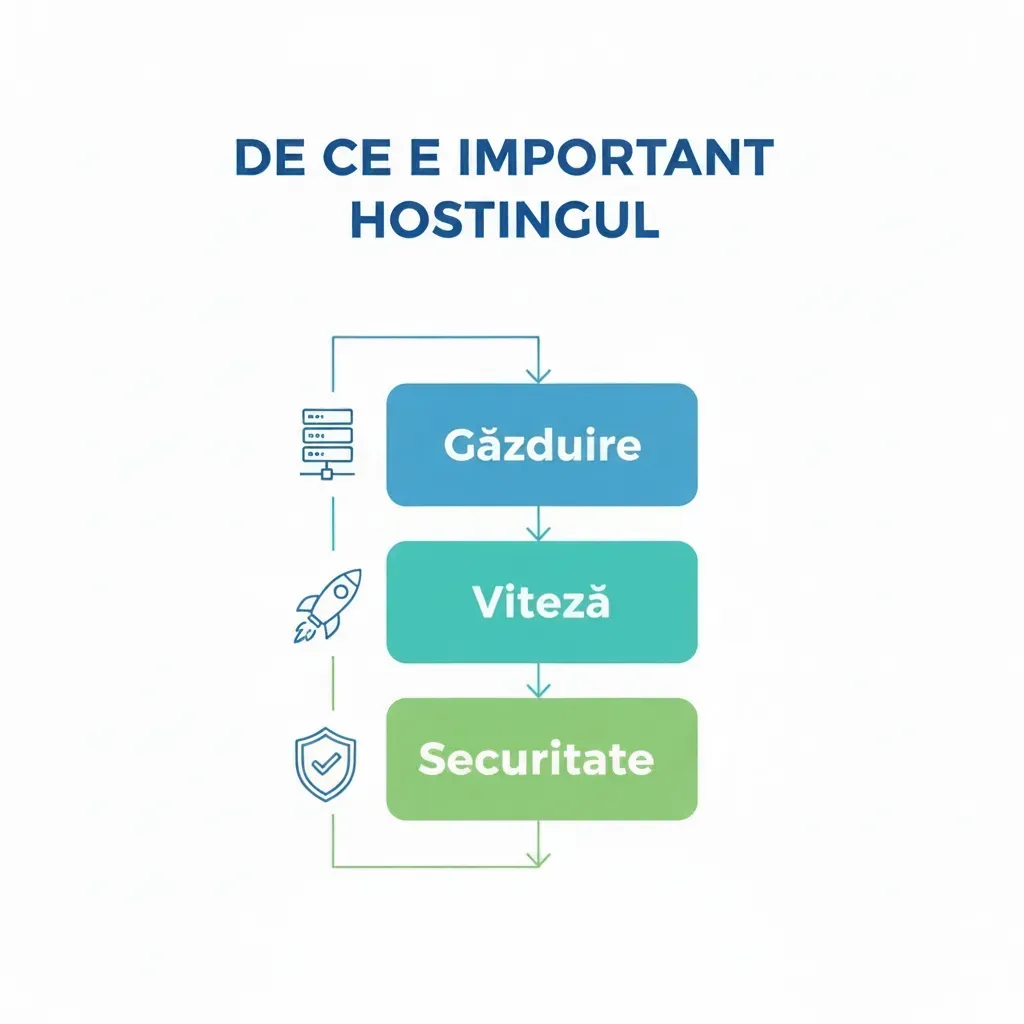 Infografic: De ce e important hostingul – Găzduire, Viteză, Securitate